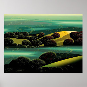 Affiche Eyvind Earle - Brouillard d'émeraude - 1993; État