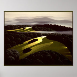 Affiche Eyvind Earle - Des collines et des vallées - Réal