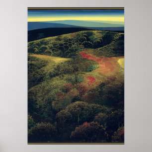 Affiche Eyvind Earle - Fin octobre - Réalisme magique