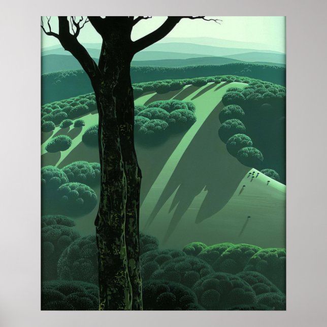 Affiche Eyvind Earle -  Green Hillside - 1970; États-Unis (Devant)