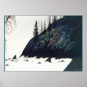 Affiche Eyvind Earle - Spruces, Séquoias et Pins - Réalis