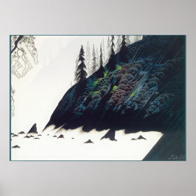 Affiche Eyvind Earle -  Spruces, Séquoias et Pins - Réalis (Devant)