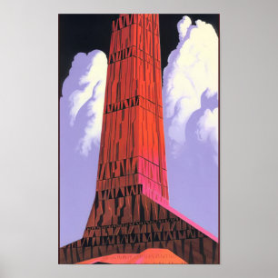 Affiche Eyvind Earle -  Tonnerre au loin - 1997; 