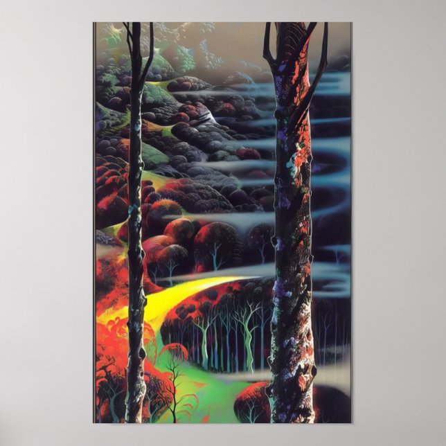 Affiche Eyvind Earle -  Une touche d'automne - Réalisme ma (Devant)