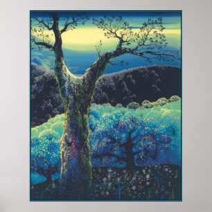 Affiche Eyvind Earle - Verger en fleurs - 1974; États-Uni