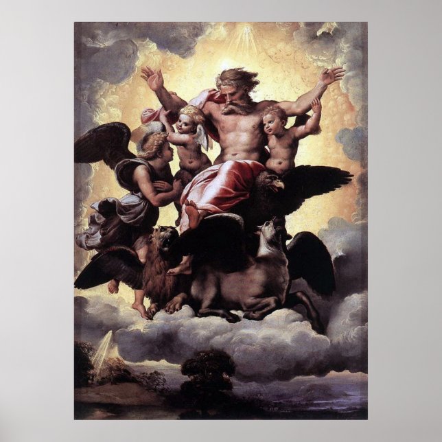 Affiche Ezekiel's Vision - Raphael - c1518 (Devant)