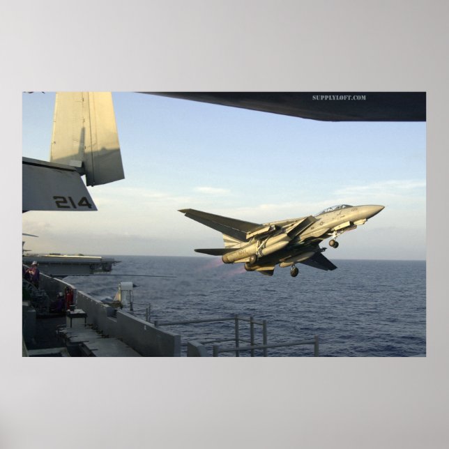 Affiche F14 Lance De L'USS Kitty Hawk (Devant)