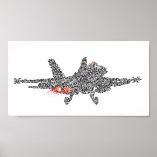 Affiche F18 Hornet Fighter Jet - Static