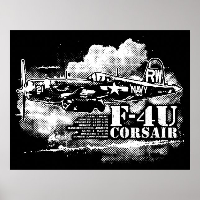 AFFICHE F4U CORSAIR (Devant)