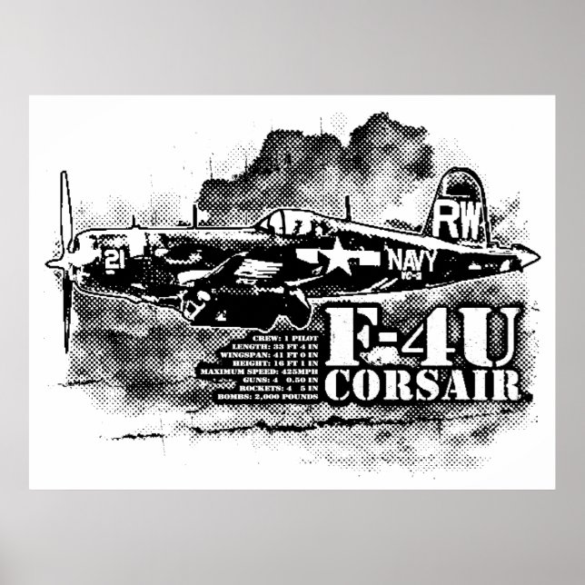 AFFICHE F4U CORSAIR (Devant)
