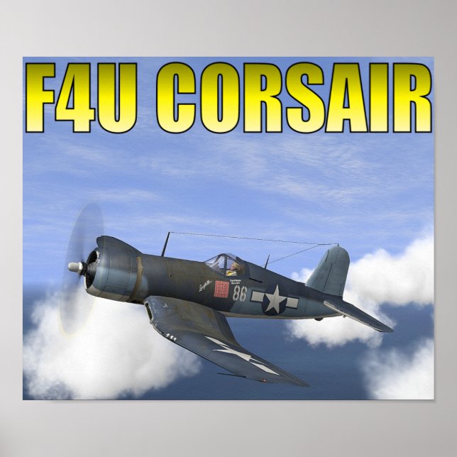 Affiche F4U CORSAIR "Lucybelle" (Devant)