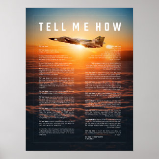Affiche F-111F avec Tell Me How ode au vol