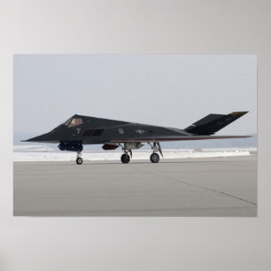 Affiche F-117 Avion de chasse furtif de nuit
