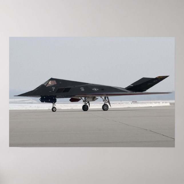 Affiche F-117 Avion de chasse furtif de nuit (Devant)