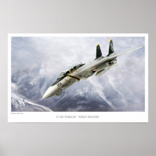AFFICHE F-14A TOMCAT VF-84 JOLLYS ROGERS