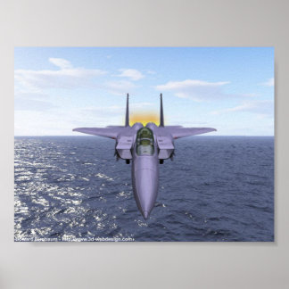 Affiche F-15 survole le Pacifique