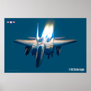 AFFICHE F-15E GRÈVE EAGLE