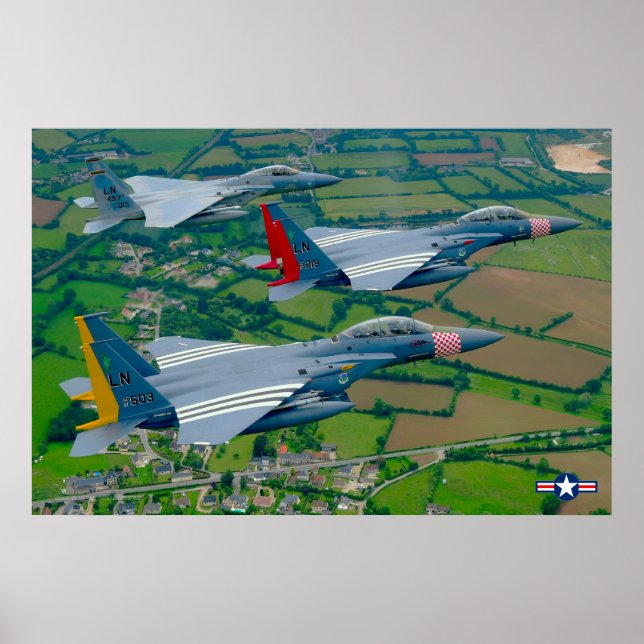 AFFICHE F-15E GRÈVE EAGLE (Devant)
