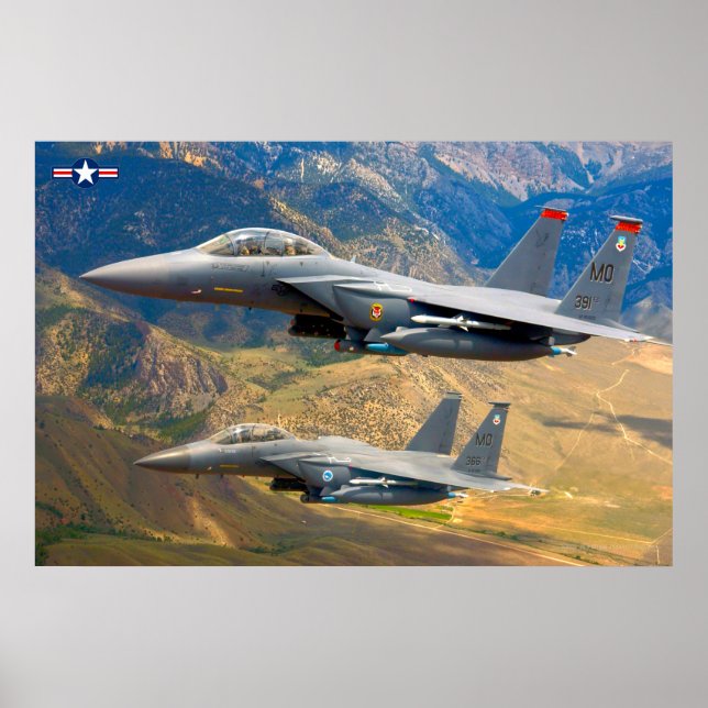 AFFICHE F-15E GRÈVE EAGLE (Devant)