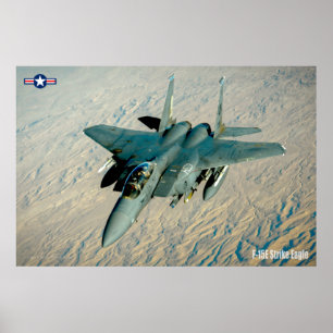 AFFICHE F-15E GRÈVE EAGLE
