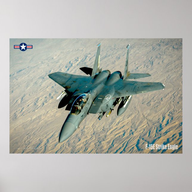 AFFICHE F-15E GRÈVE EAGLE (Devant)