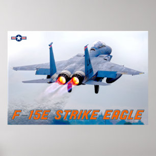 AFFICHE F-15E GRÈVE EAGLE