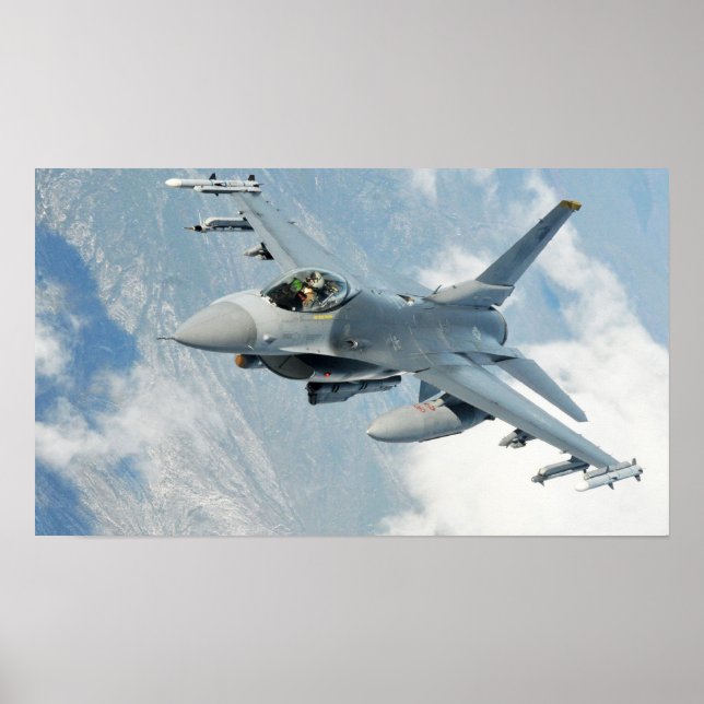 Affiche F-16 Aéronefs de Faucon de combat (Devant)