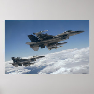 Affiche F-16 Aéronefs de Faucon de combat