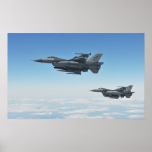 Affiche F-16 Aéronefs de Faucon de combat