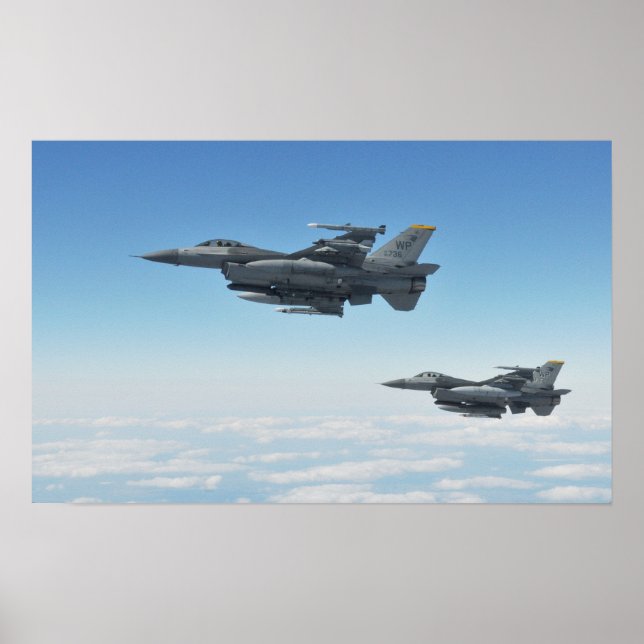 Affiche F-16 Aéronefs de Faucon de combat (Devant)