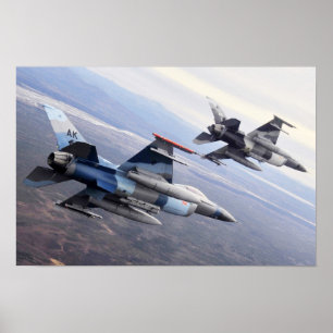 Affiche F-16 Aéronefs de Faucon de combat