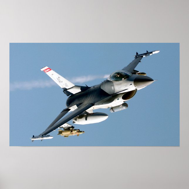 Affiche F-16 Aéronefs de Faucon de combat (Devant)