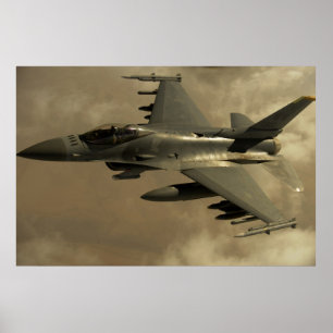 Affiche F-16 Aéronefs de Faucon de combat