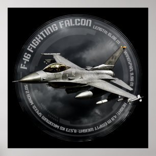 Affiche F-16 Faucon de combat