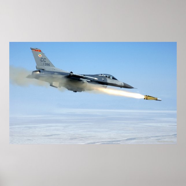 Affiche F-16 lance un missile anticonformiste (Devant)