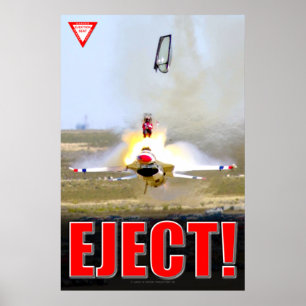 AFFICHE F-16C COMBAT FALCON - EJECT!