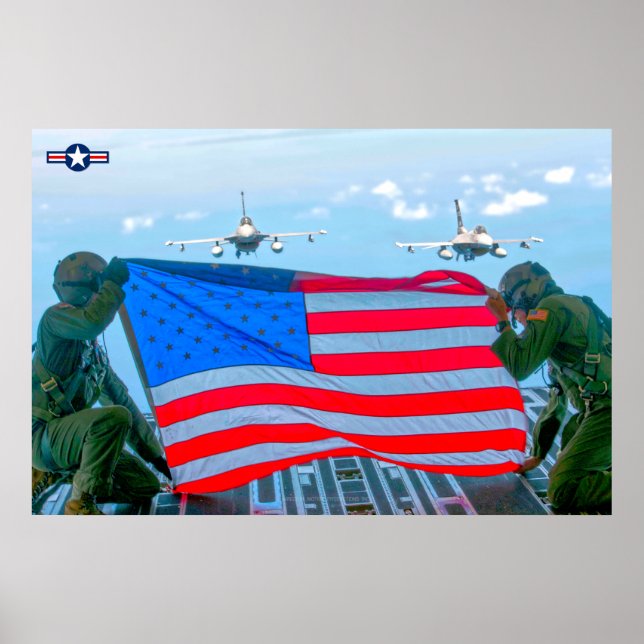 AFFICHE F-16C FALCON DE COMBAT (Devant)
