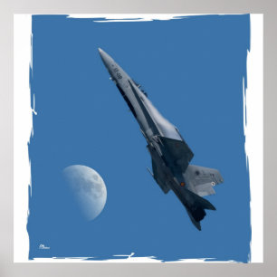 Affiche F-18 et lune