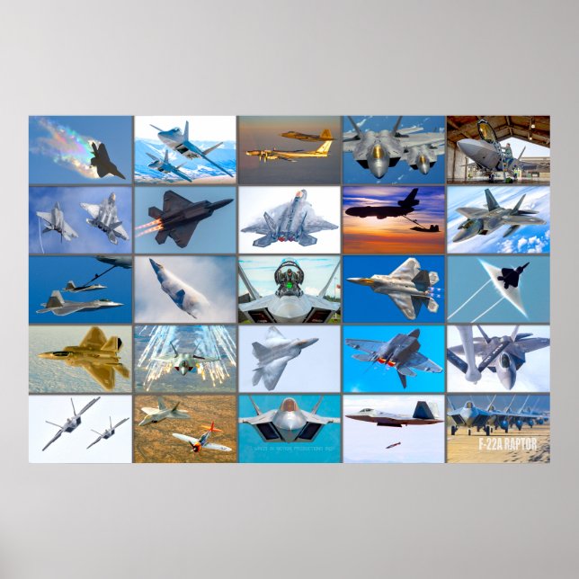 AFFICHE F-22A RAPTOR "MONTAGE" (Devant)