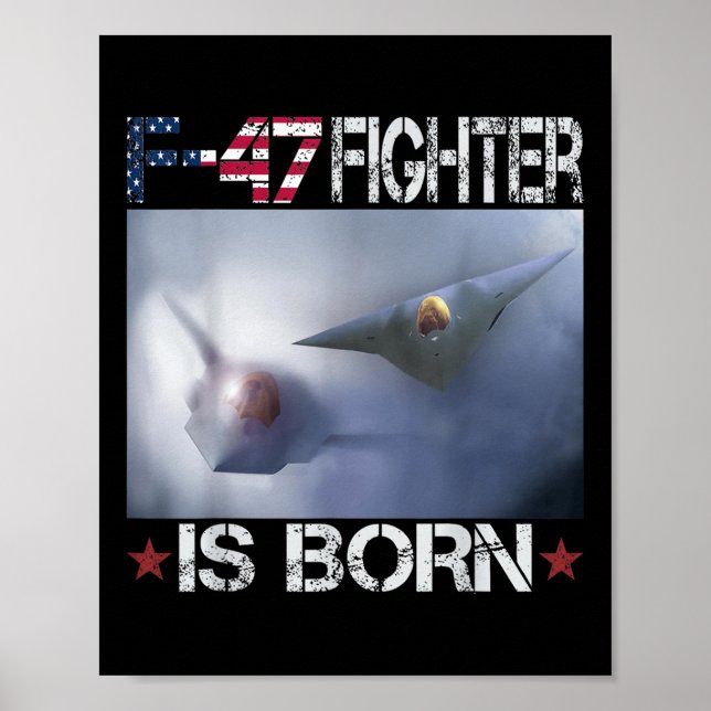 Affiche F 47 Avion de chasse F47 6e Gen F-47 Us Air F (Devant)