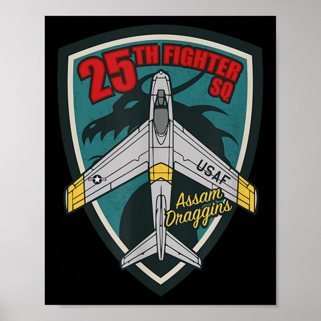 Affiche F-86 Sabre 25e escadron de chasse (Devant)