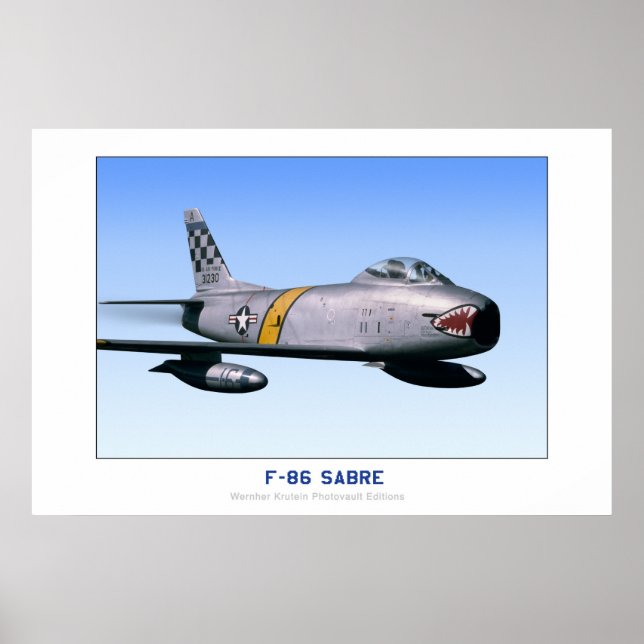 Affiche F-86 Sabre nord-américain (Devant)