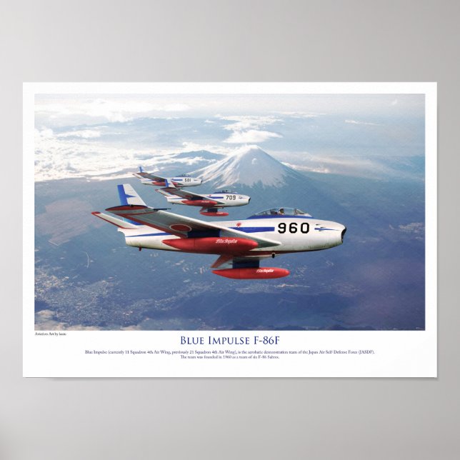 Affiche F-86F Blue Impulse ブルーインパルス (Devant)