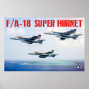 AFFICHE F/A-18 SUPER HORNET