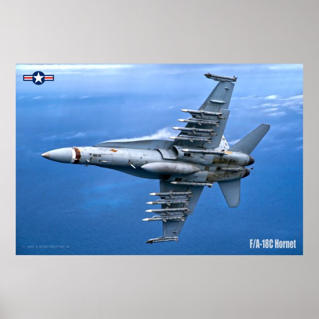 AFFICHE F/A-18C HORNET (Devant)