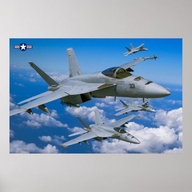 AFFICHE F/A-18E SUPER HORNET (Devant)