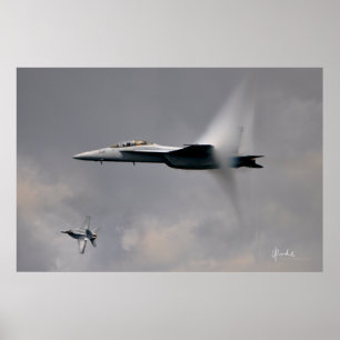 Affiche F/A-18F en vol