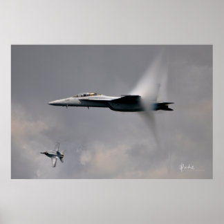 Affiche F/A-18F en vol