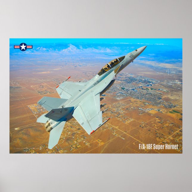 AFFICHE F/A-18F SUPER HORNET (Devant)