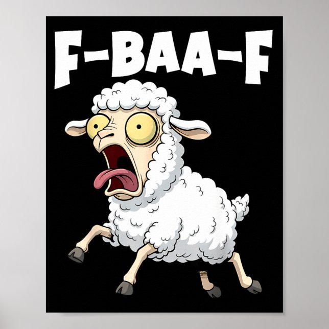 Affiche F-baa-f Meme – Funny Screaming Meme Graphic  (Devant)